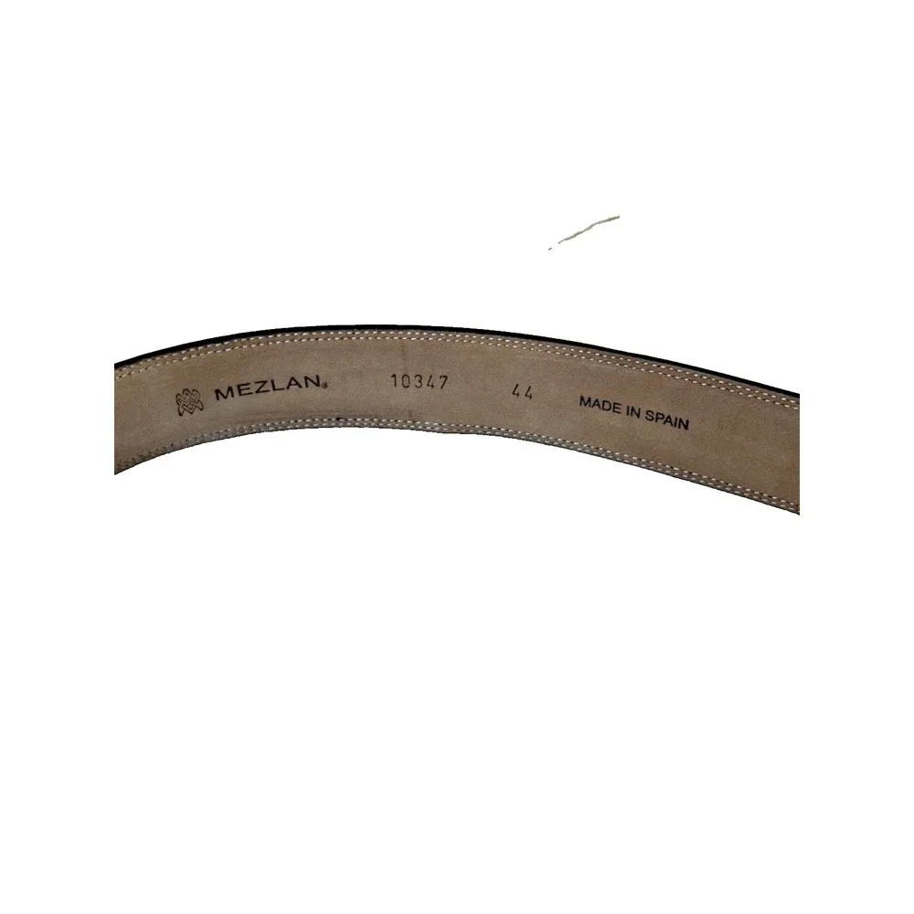 Mezlan Men's Genuine Leather Belt; Textured/2 Tone;Made in Spain; Brown; Size 44